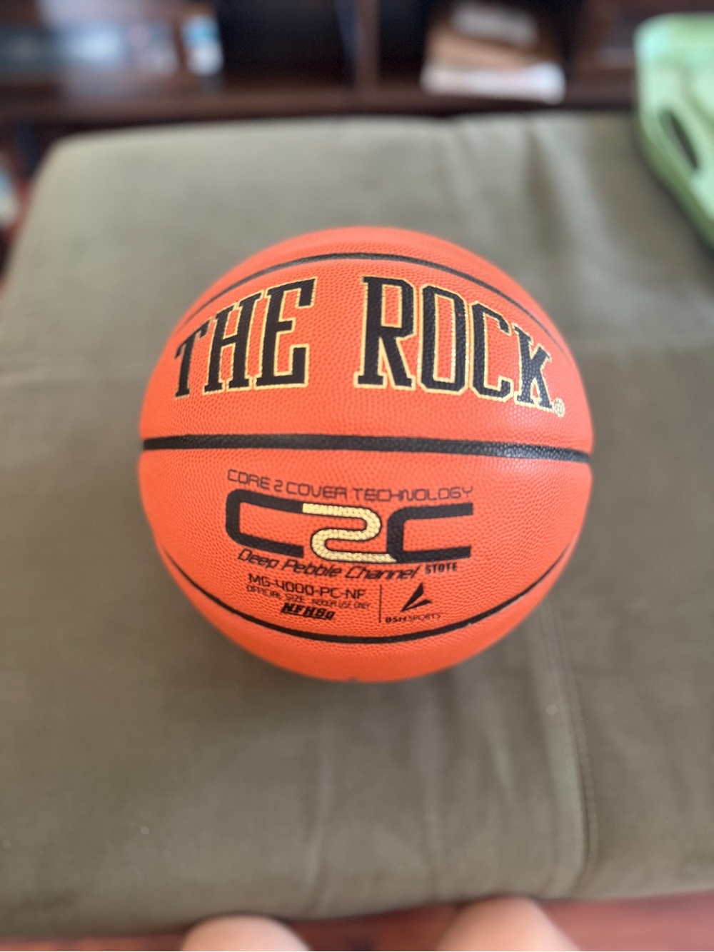THE ROCK Orange Basketball with Core 2 Cover Technology